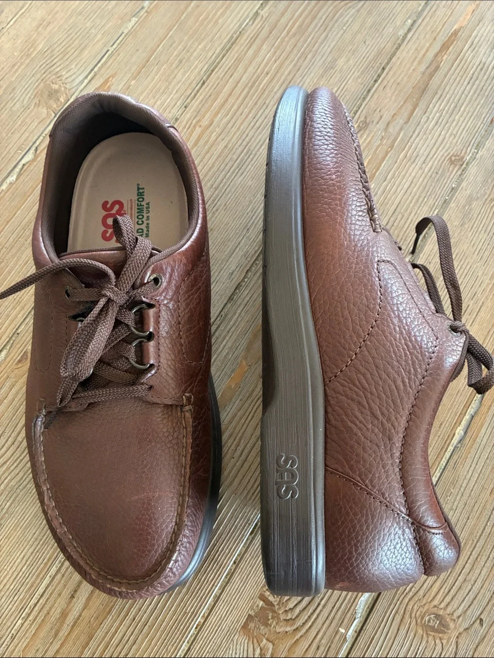 SAS Bout Time Lace Up Loafer in Brown 13.5 WW